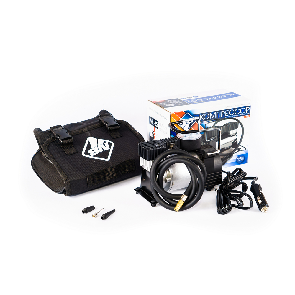Компрессор "Nova Bright" АК-35, 35 л/мин., 150 PSI, 12В, металлический корпус, в сумке